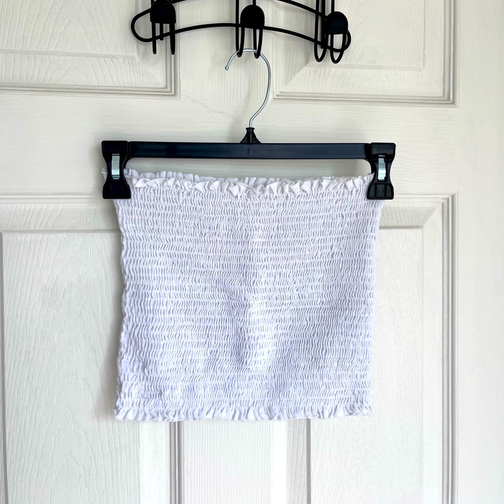 Tres Bien White Tube Top